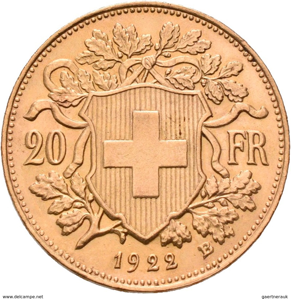 Schweiz - Anlagegold: Lot 2 Goldmünzen: 20 Franken 1922 B (Vreneli), KM# 35.1, Friedberg 499. Jede M - Autres & Non Classés