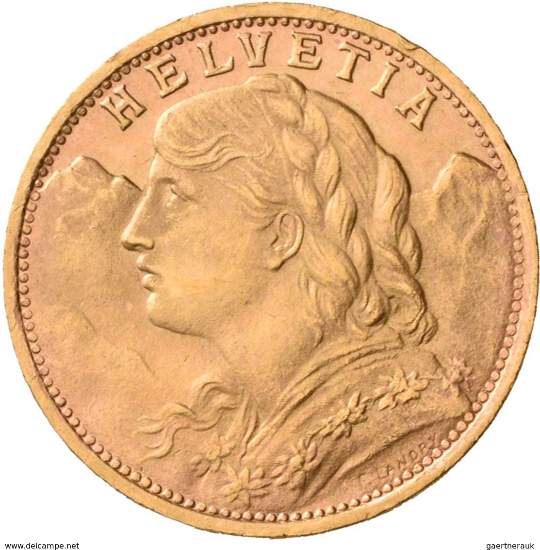 Schweiz - Anlagegold: 20 Franken 1927 B (Vreneli), KM# 35.1, Friedberg 499. 6,43 G, 900/1000 Gold. R - Otros & Sin Clasificación