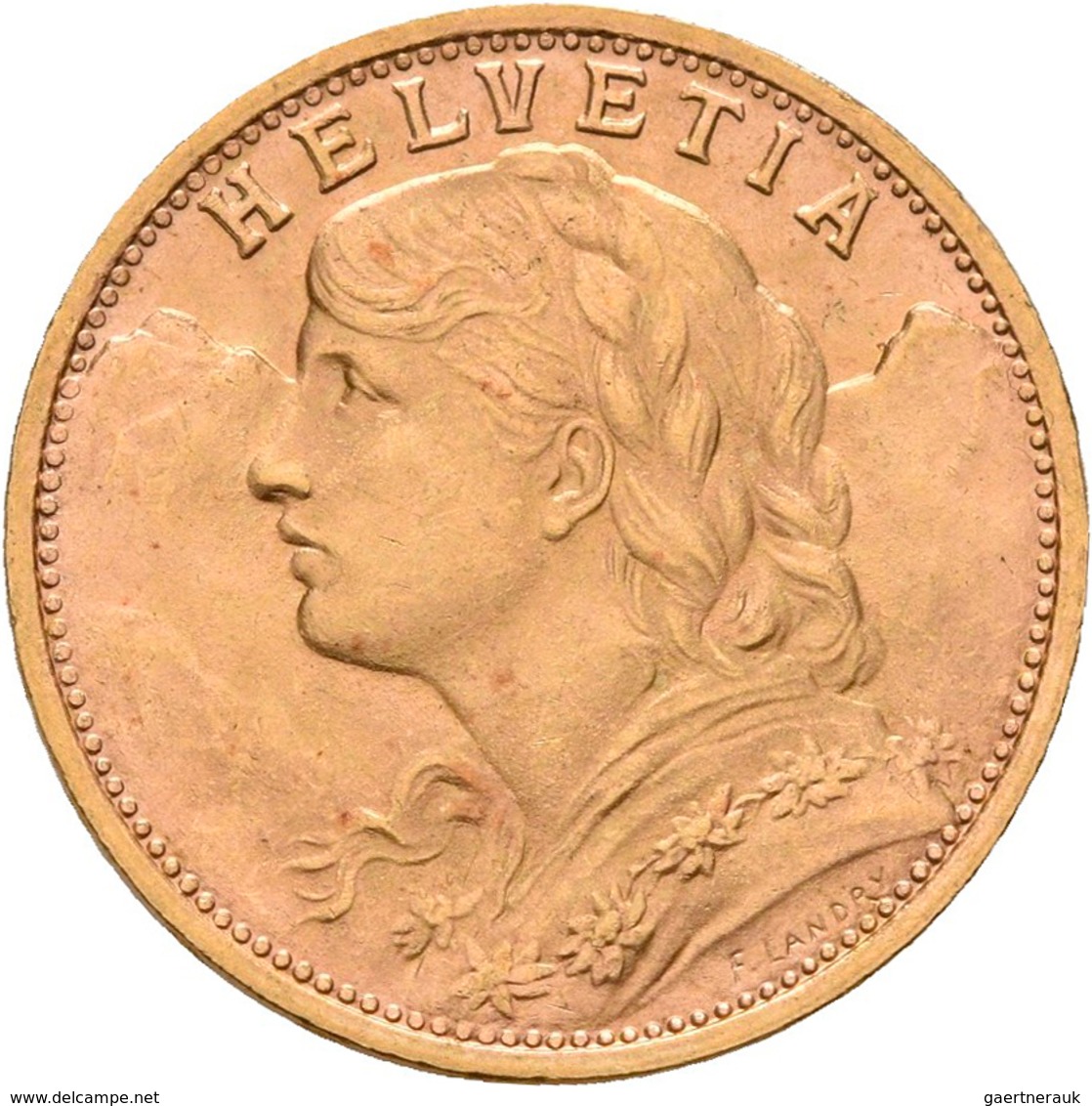 Schweiz - Anlagegold: Lot 4 Goldmünzen: 4 X 20 Franken 1935 LB (Vreneli). KM# 35.1, Friedberg 499. J - Otros & Sin Clasificación