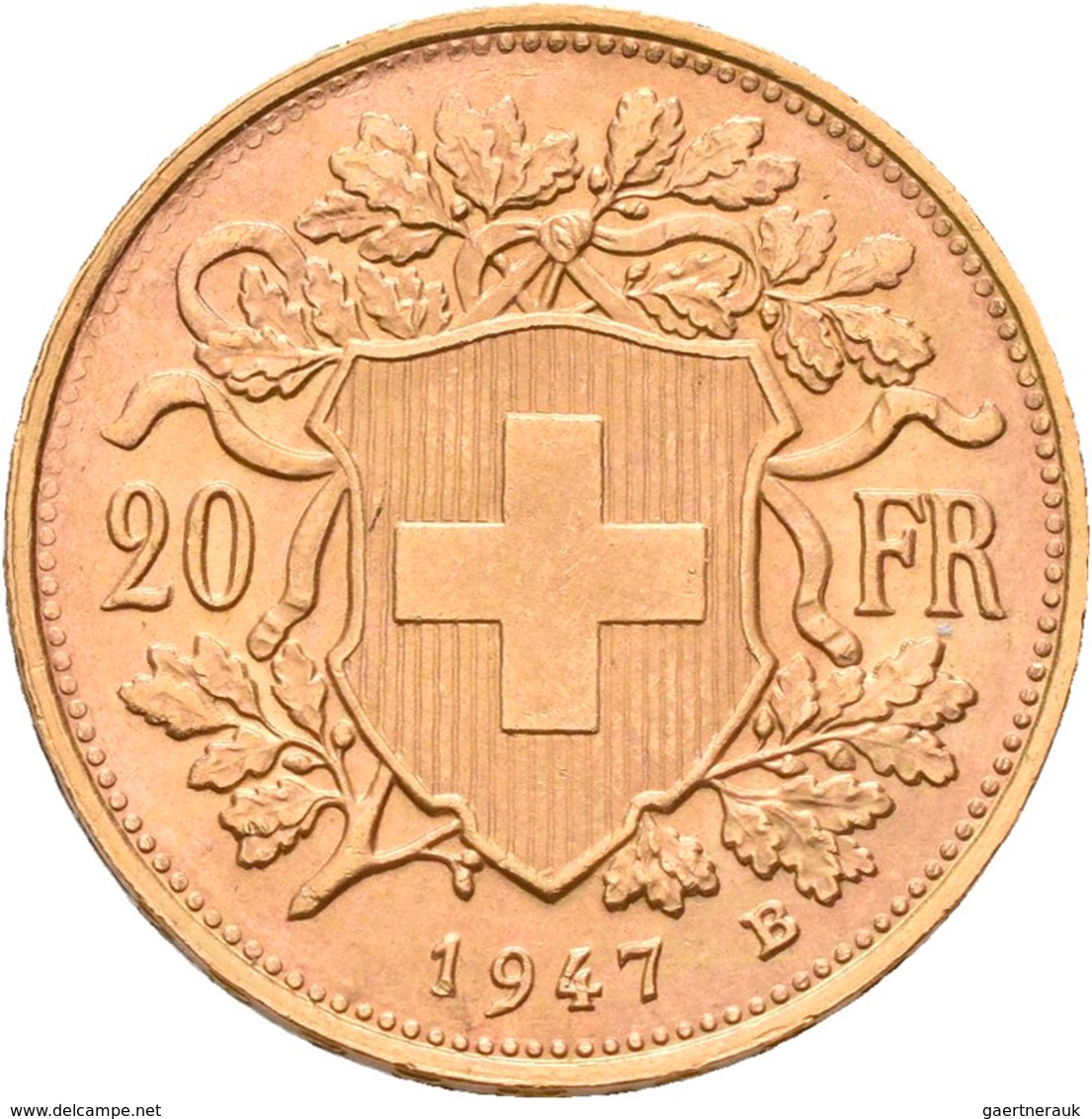Schweiz - Anlagegold: Lot 3 Goldmünzen: 3 X 20 Franken 1947 B (Vreneli). KM# 35.2, Friedberg 499. Je - Otros & Sin Clasificación
