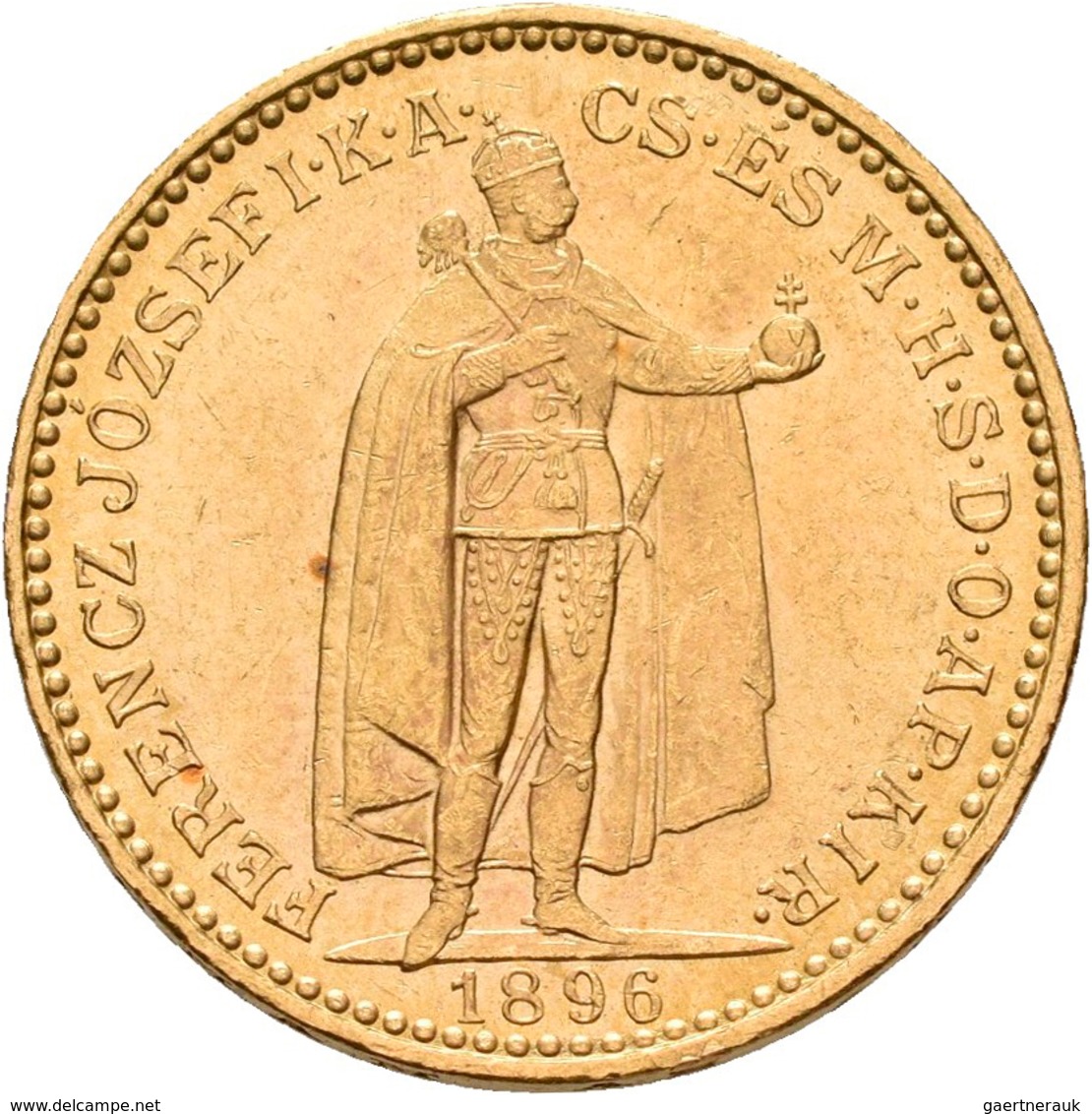 Ungarn - Anlagegold: Franz Joseph I. 1848-1916: 20 Kronen / Korona 1896 KB, KM# 486, Friedberg 250. - Hungary