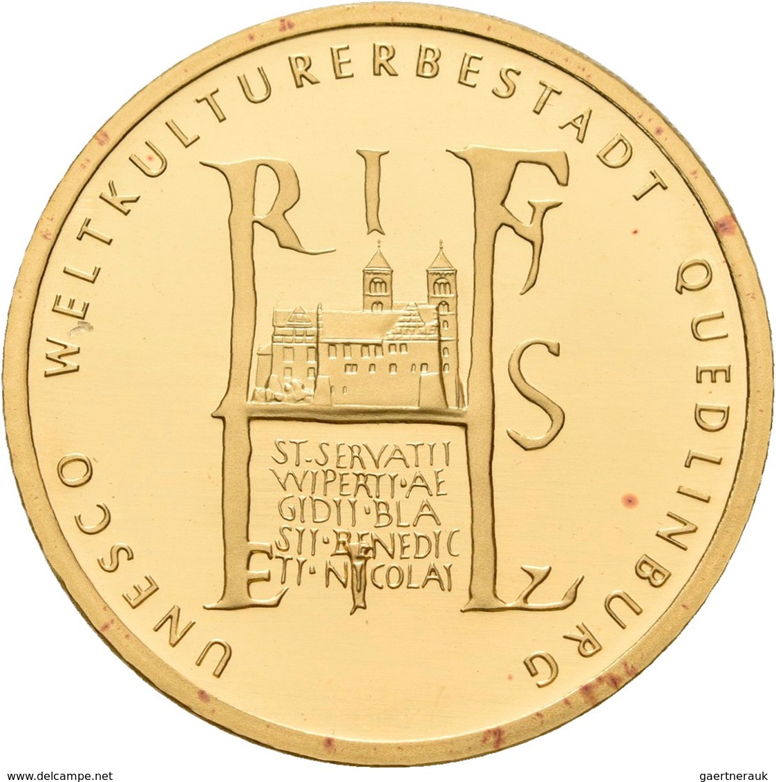 Deutschland - Anlagegold: 2 X 100 Euro 2003 Quedlinburg (A - Berlin), In Originalkapsel Und Etui, Mi - Alemania