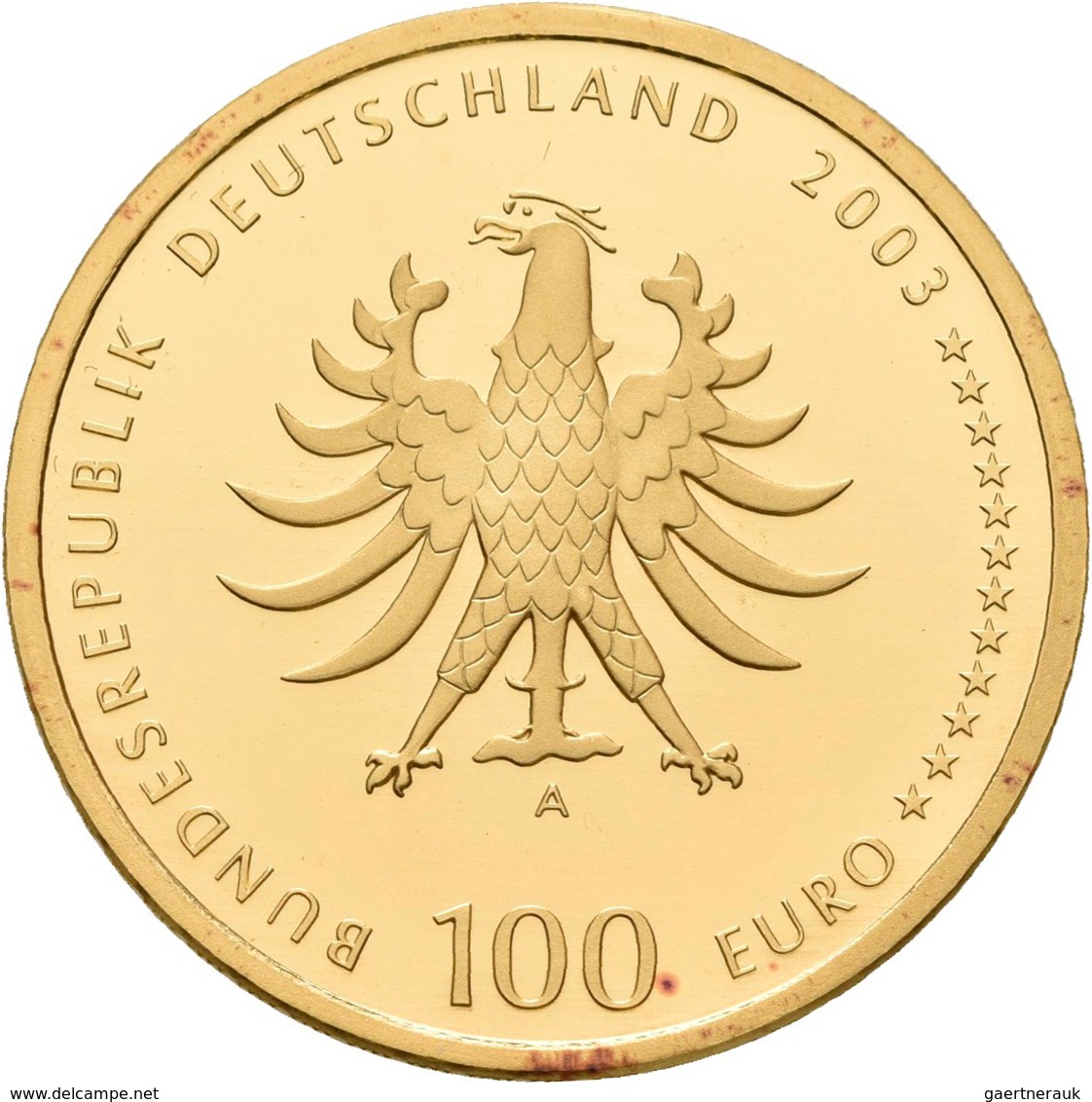 Deutschland - Anlagegold: 2 X 100 Euro 2003 Quedlinburg (A - Berlin), In Originalkapsel Und Etui, Mi - Germany