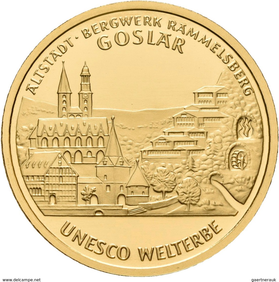 Deutschland - Anlagegold: 2 X 100 Euro 2008 Altstadt Goslar (D,F), In Originalkapsel Und Etui, Mit Z - Germany