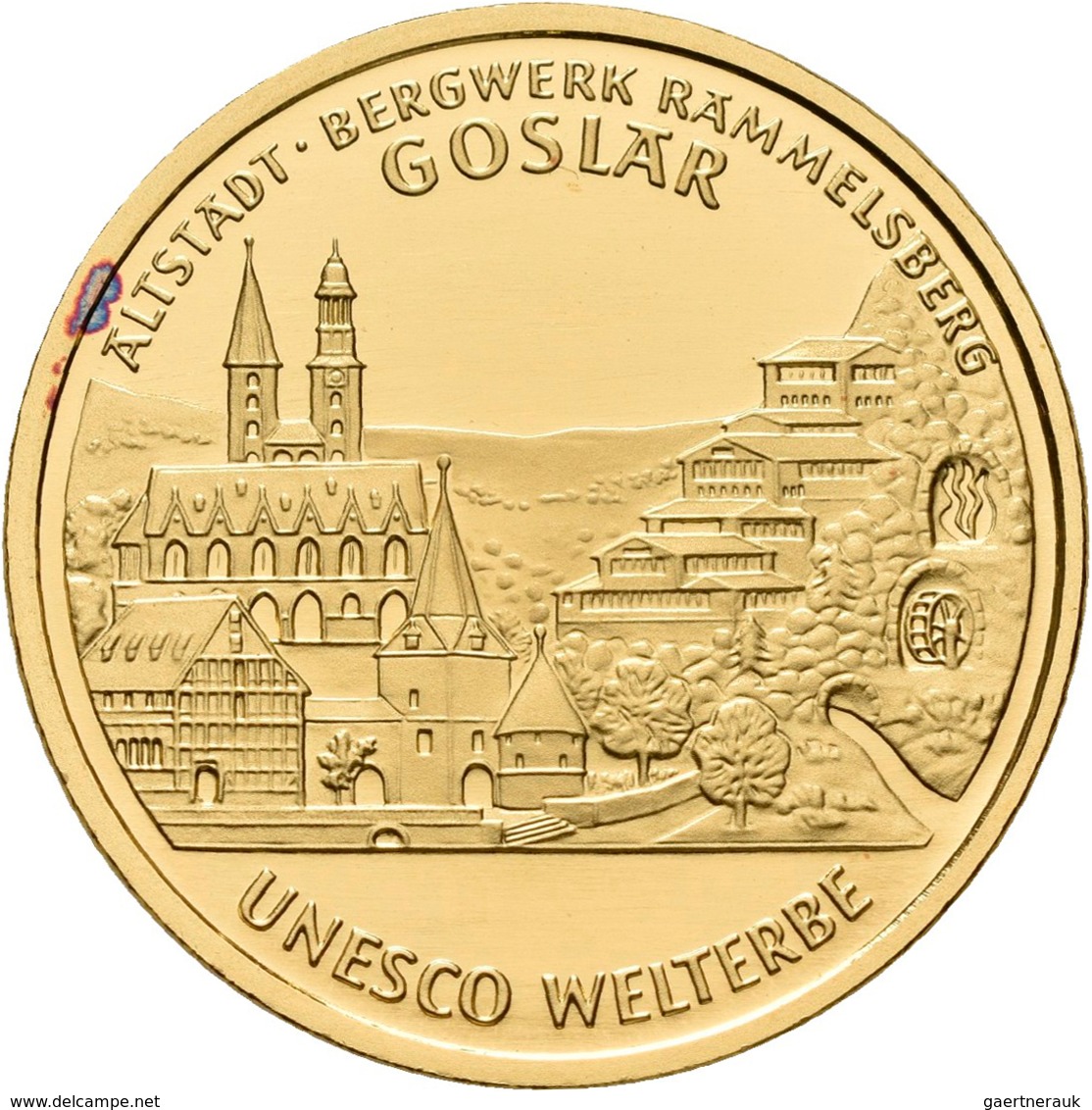 Deutschland - Anlagegold: 2 X 100 Euro 2008 Altstadt Goslar (D,F), In Originalkapsel Und Etui, Mit Z - Germania