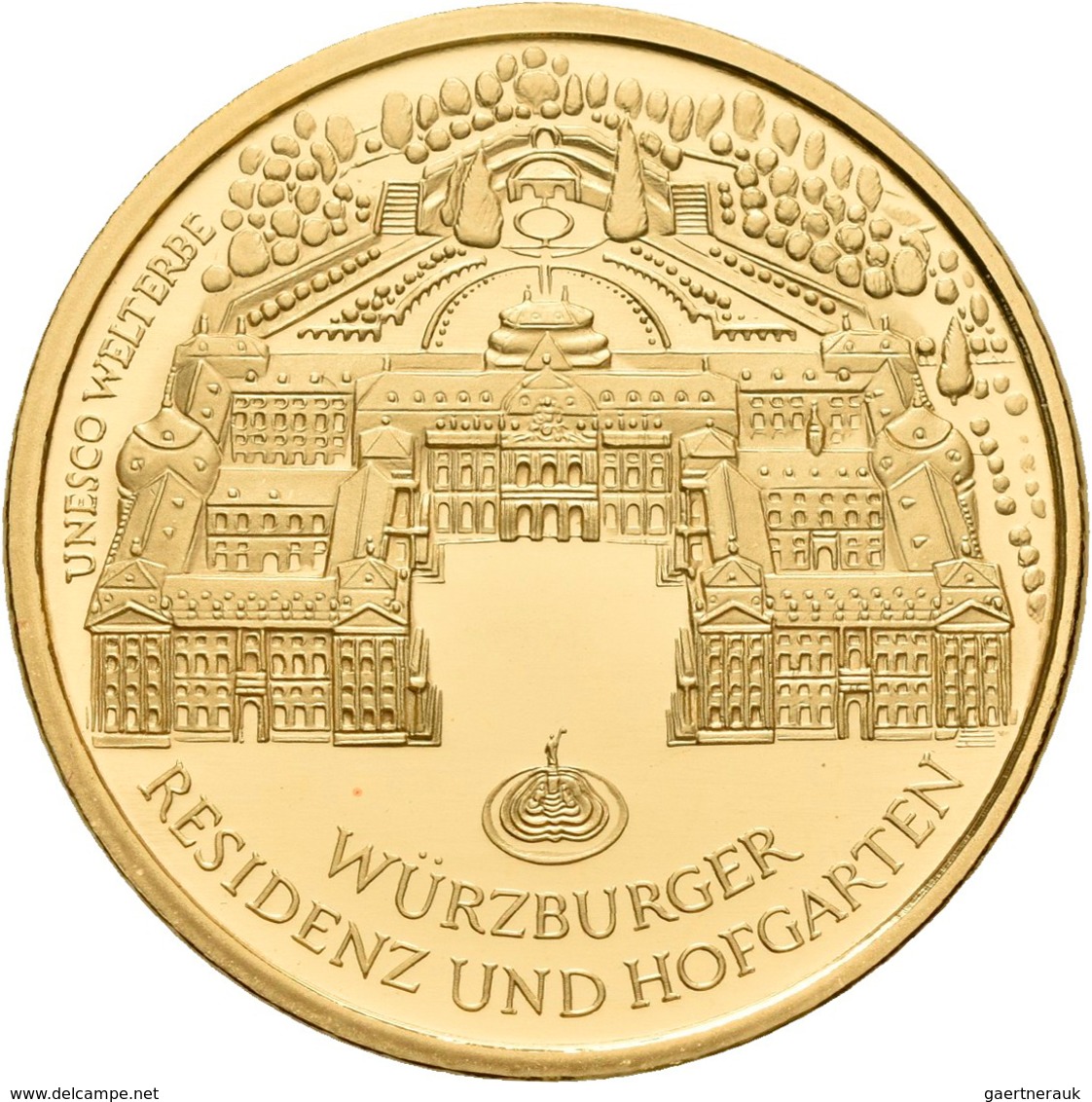 Deutschland - Anlagegold: 3 X 100 Euro 2010 Würzburger Residenz (A,D,J), In Originalkapsel Und Etui, - Deutschland