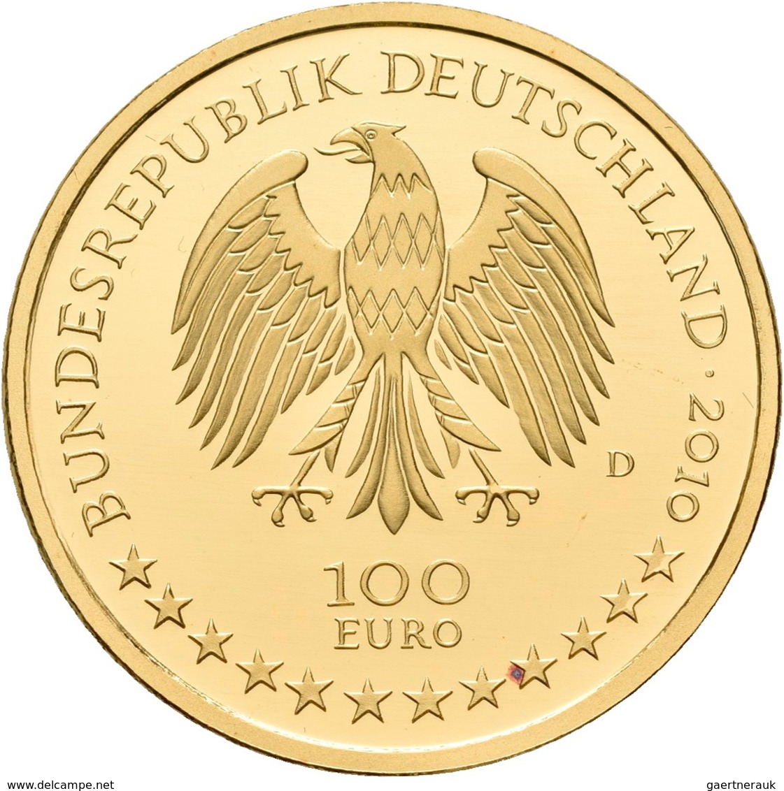 Deutschland - Anlagegold: 3 X 100 Euro 2010 Würzburger Residenz (A,D,J), In Originalkapsel Und Etui, - Germania