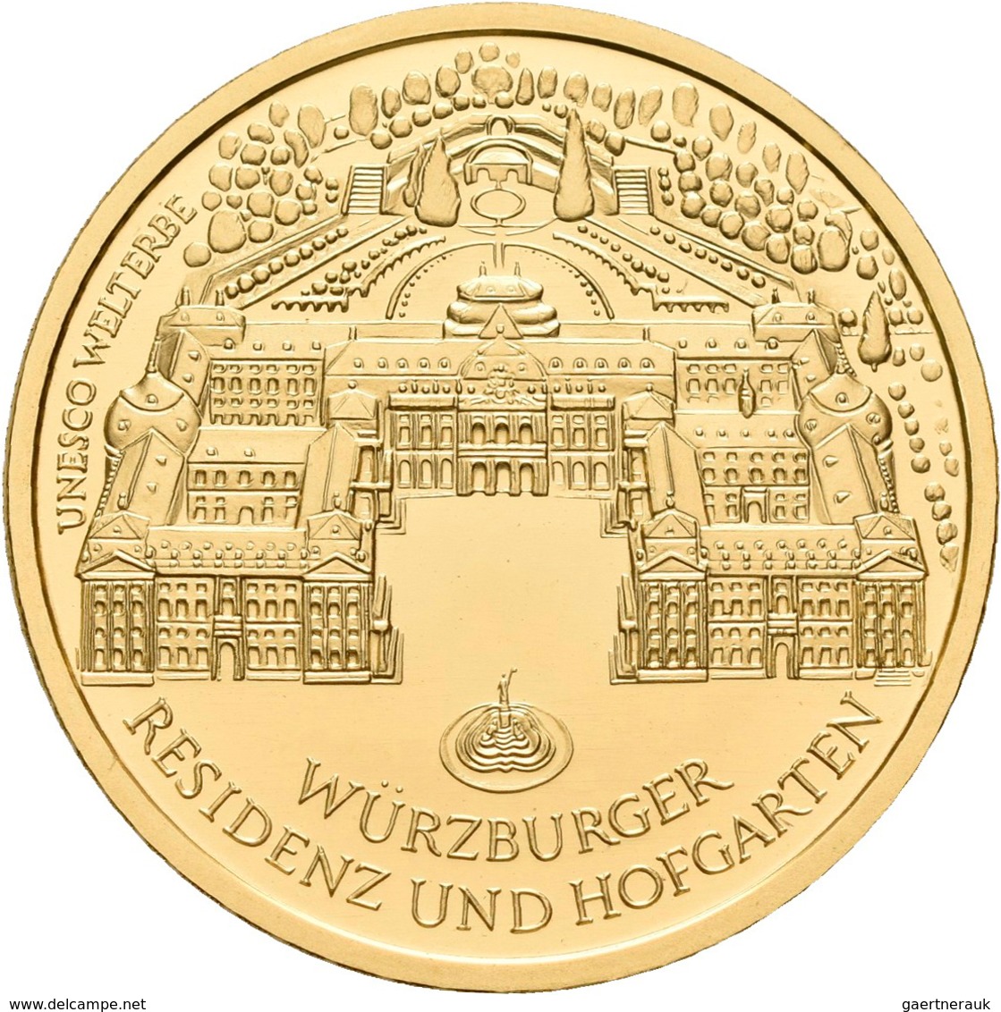 Deutschland - Anlagegold: 3 X 100 Euro 2010 Würzburger Residenz (A,D,J), In Originalkapsel Und Etui, - Germania