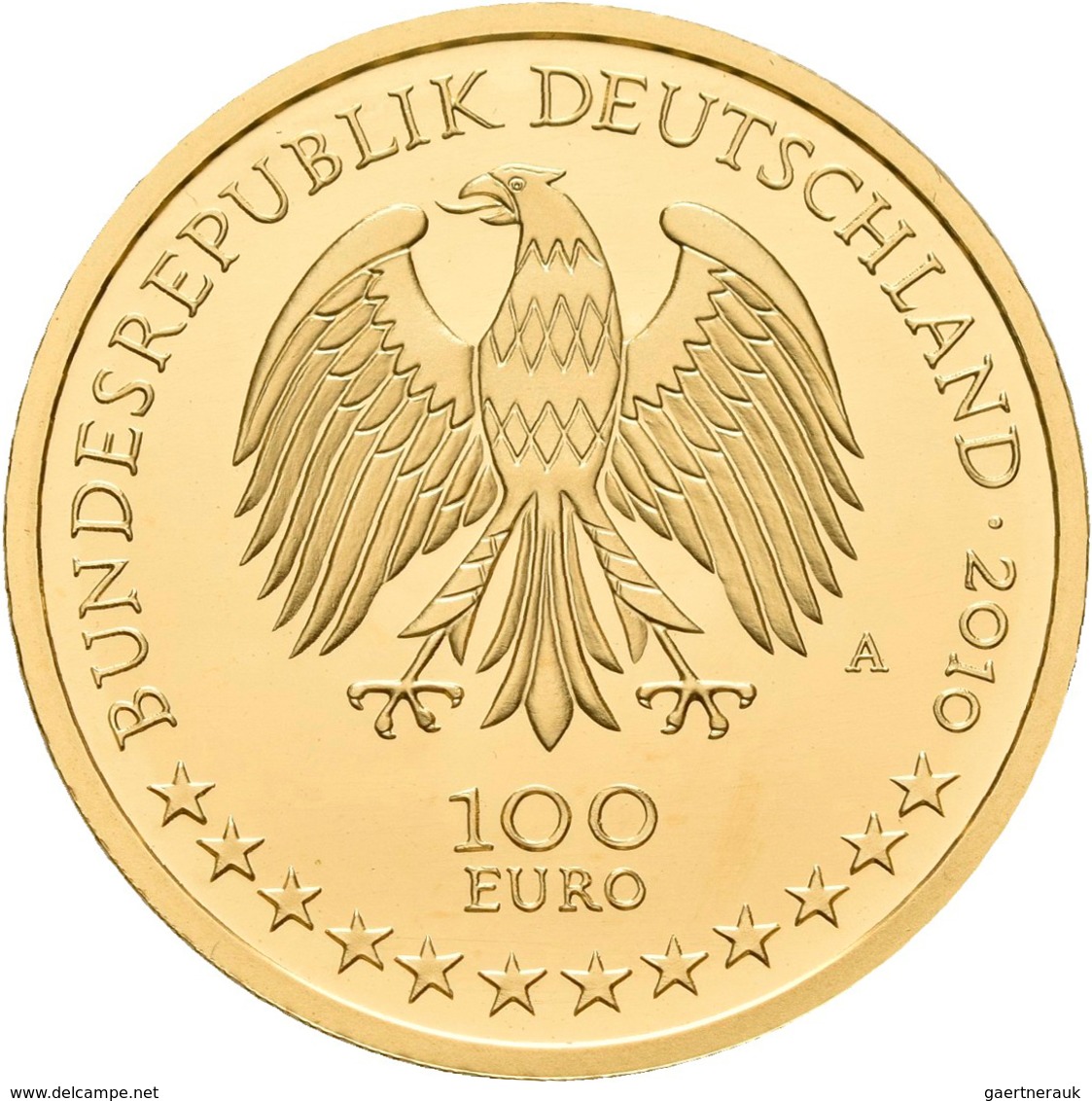 Deutschland - Anlagegold: 3 X 100 Euro 2010 Würzburger Residenz (A,D,J), In Originalkapsel Und Etui, - Deutschland