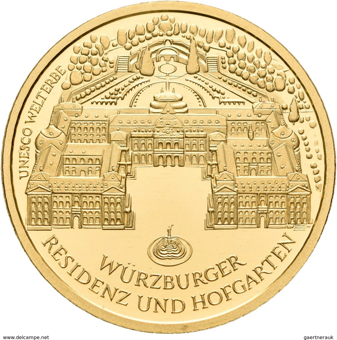 Deutschland - Anlagegold: 3 X 100 Euro 2010 Würzburger Residenz (A,D,J), In Originalkapsel Und Etui, - Germania