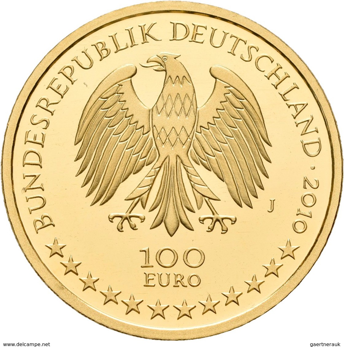 Deutschland - Anlagegold: 3 X 100 Euro 2010 Würzburger Residenz (A,D,J), In Originalkapsel Und Etui, - Alemania