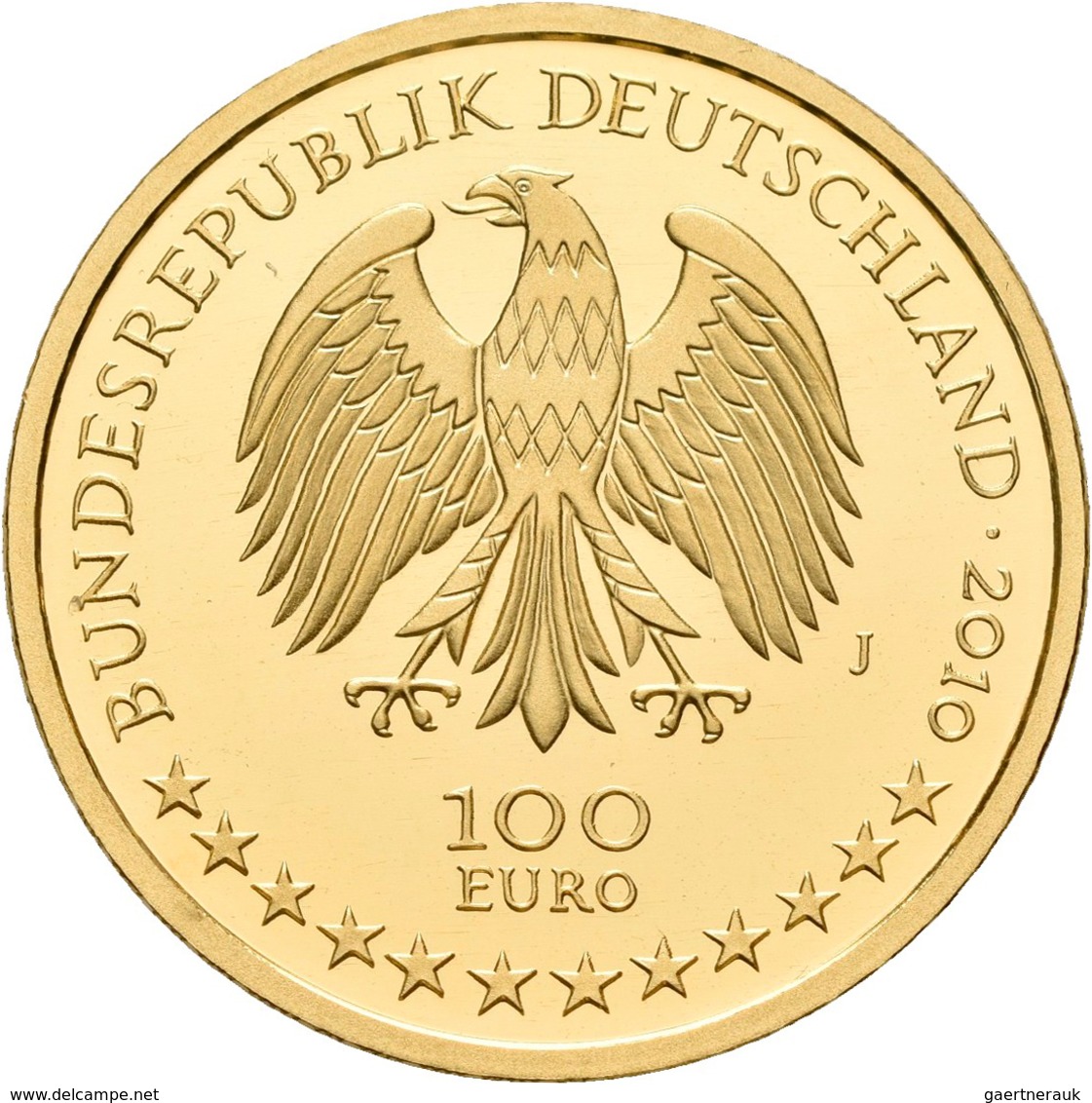 Deutschland - Anlagegold: 3 X 100 Euro 2010 Würzburger Residenz (A,D,J), In Originalkapsel Und Etui, - Deutschland