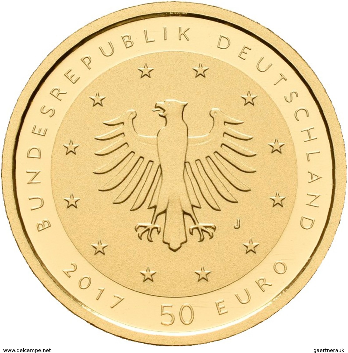 Deutschland - Anlagegold: 50 Euro 2017 Lutherrose (J - Hamburg), In Originalkapsel Und Etui, Mit Zer - Germany