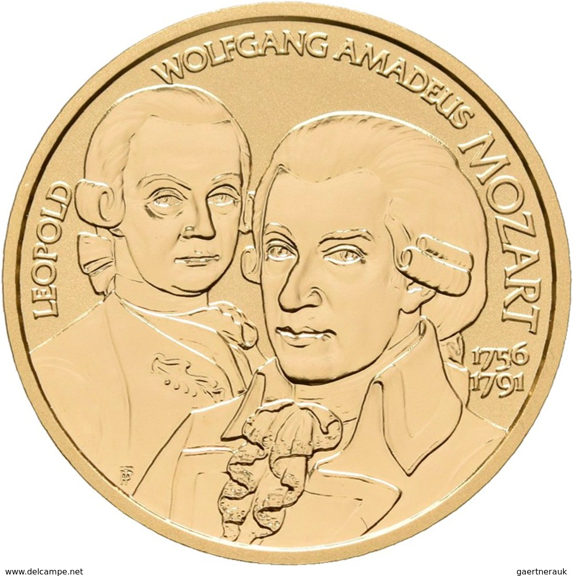 Österreich - Anlagegold: 50 Euro 2006 Grosse Komponisten - Wolfgang Amadeus Mozart. KM# 3130, Friedb - Austria