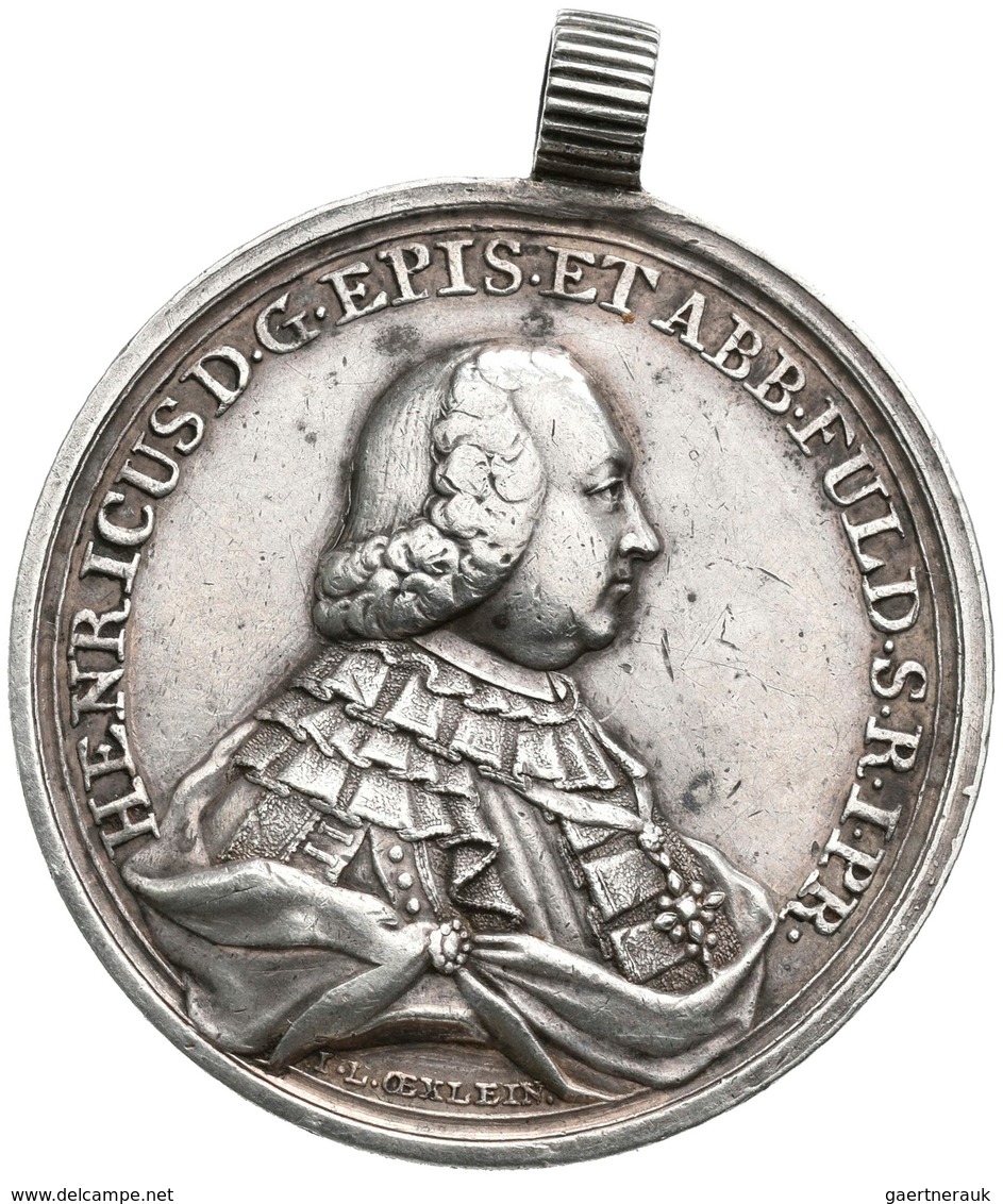 Altdeutschland Und RDR Bis 1800: Fulda Abtei, Heinrich VIII. Von Bibra 1759 - 1788: Silbermedaille 1 - Sonstige & Ohne Zuordnung