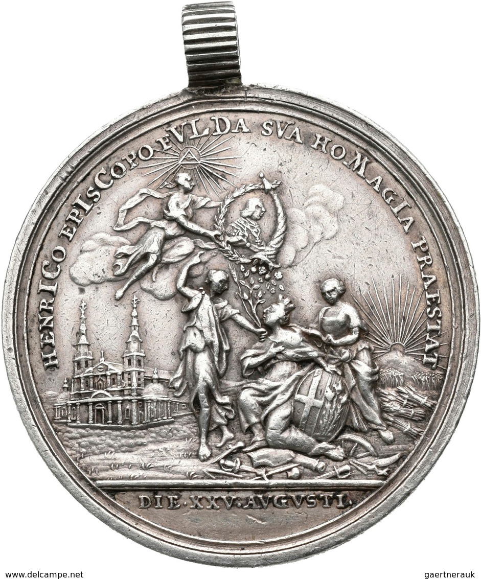 Altdeutschland Und RDR Bis 1800: Fulda Abtei, Heinrich VIII. Von Bibra 1759 - 1788: Silbermedaille 1 - Other & Unclassified