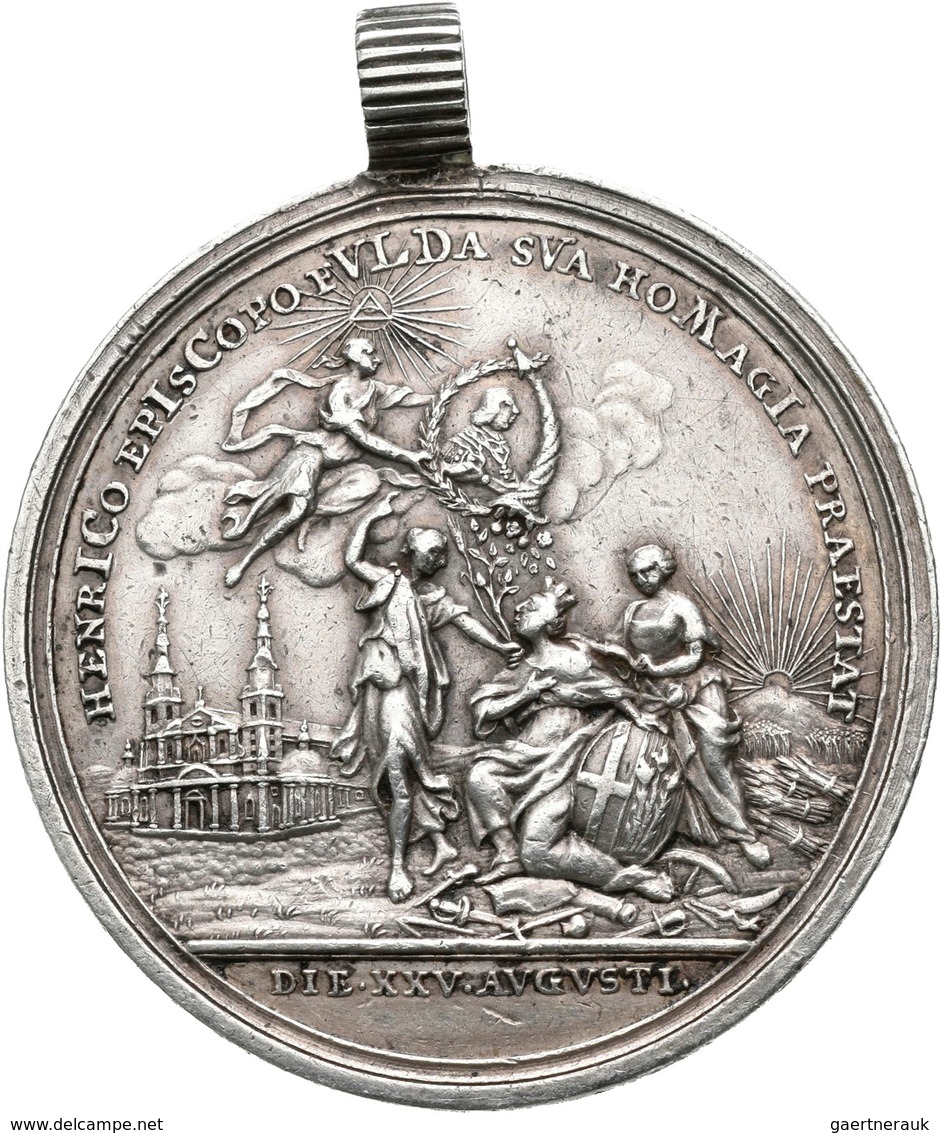 Altdeutschland Und RDR Bis 1800: Fulda Abtei, Heinrich VIII. Von Bibra 1759 - 1788: Silbermedaille 1 - Sonstige & Ohne Zuordnung