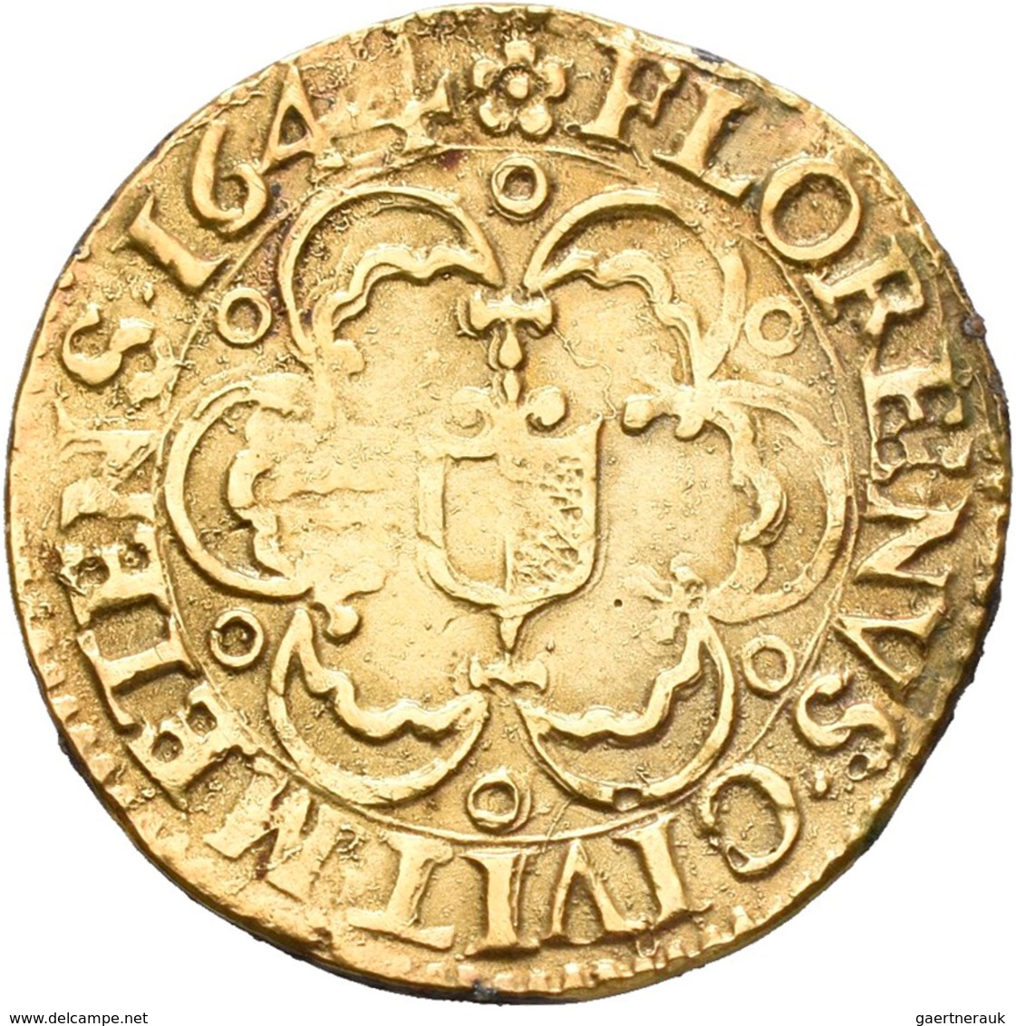 Altdeutschland Und RDR Bis 1800: Metz: Goldflorin 1643-1644, Galvanoplastische Museumsanfertigung De - Other & Unclassified