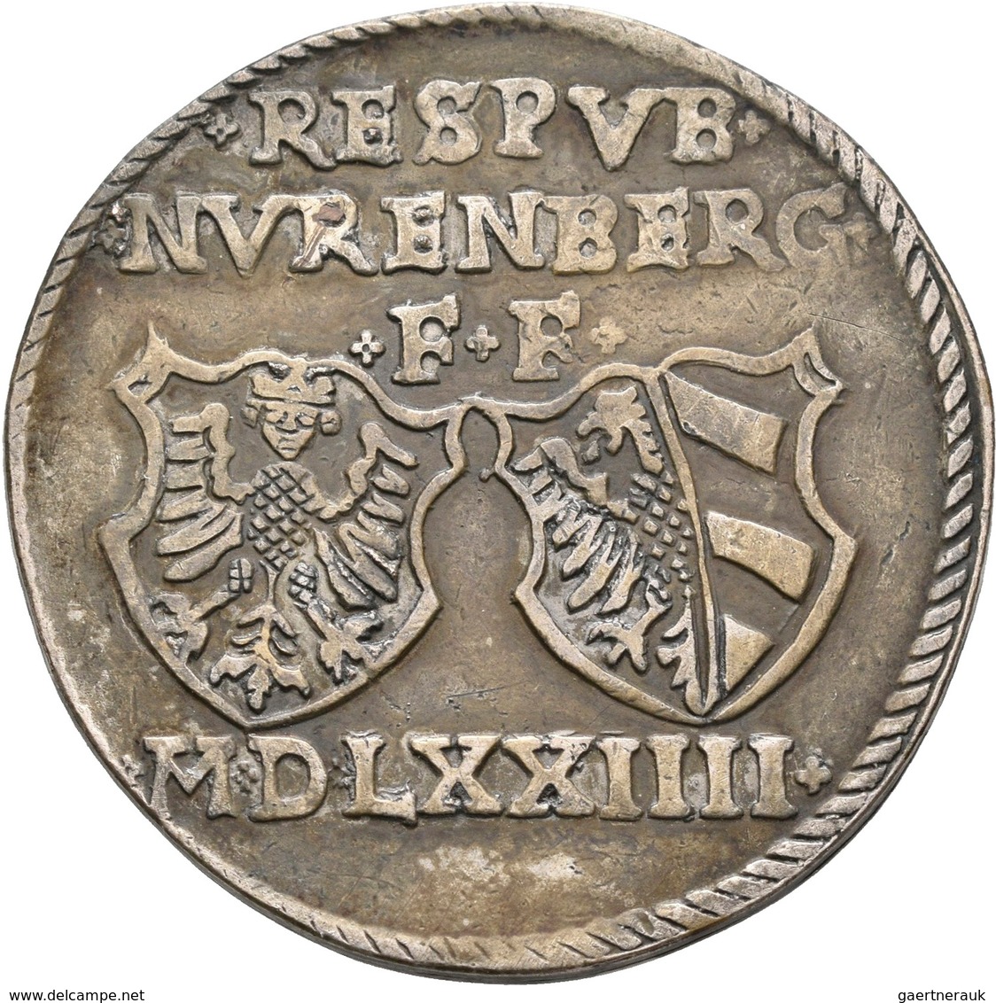 Altdeutschland Und RDR Bis 1800: Nürnberg: Guldentaler Zu 60 Kreuzer 1574, Mit Titel Maximilian II., - Otros & Sin Clasificación