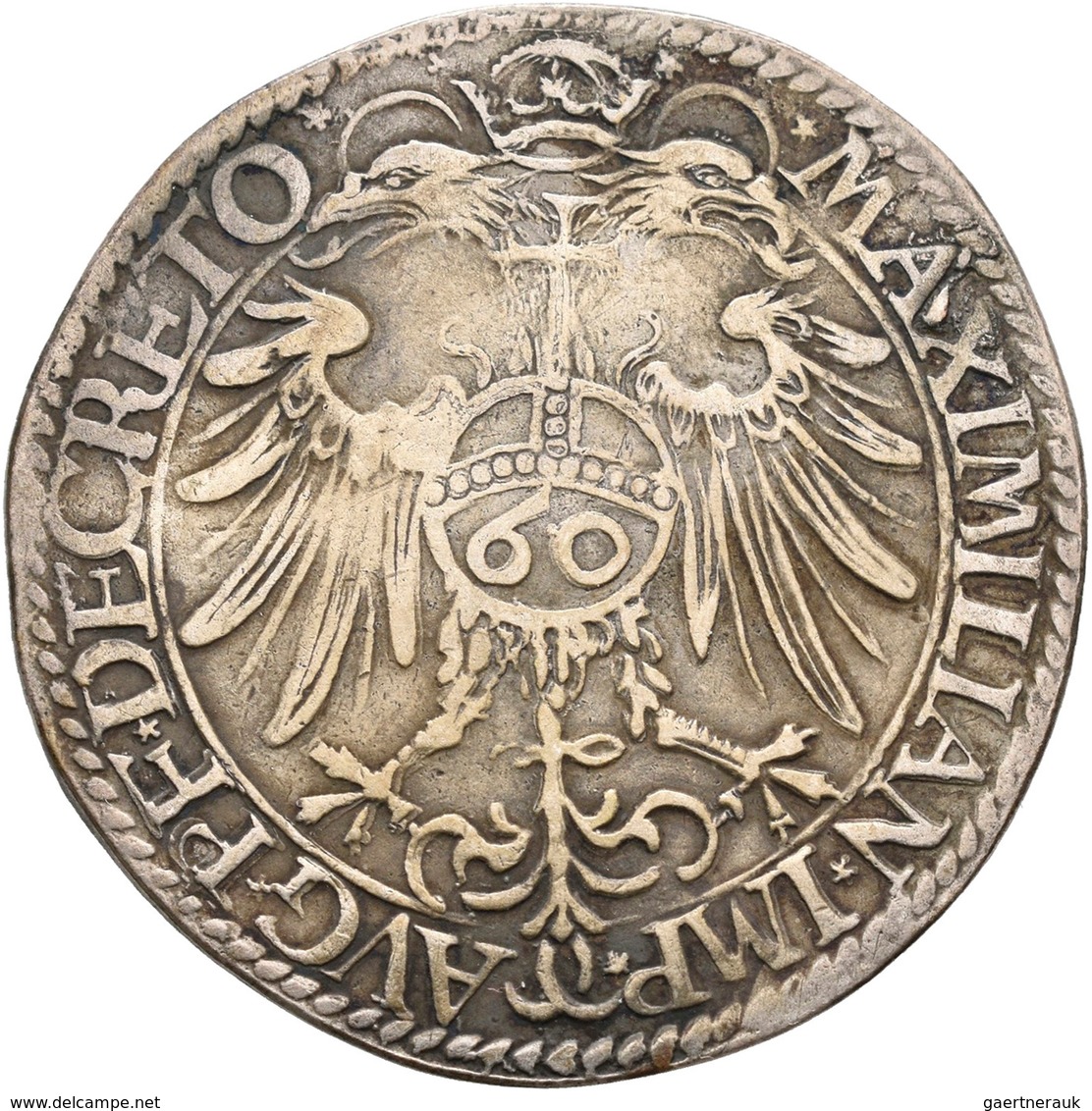 Altdeutschland Und RDR Bis 1800: Nürnberg: Guldentaler Zu 60 Kreuzer 1574, Mit Titel Maximilian II., - Otros & Sin Clasificación