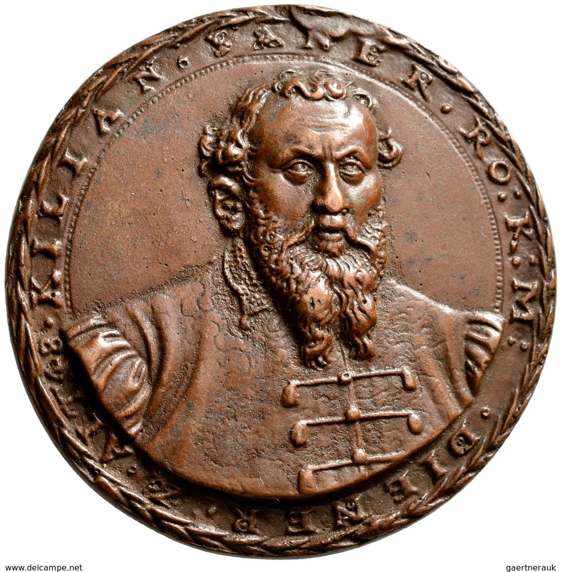 Haus Habsburg: Ferdinand I. 1521-1564: Bronzegussmedaille O.J. (um 1560), Von. Joachim Deschler, Auf - Altri – Europa