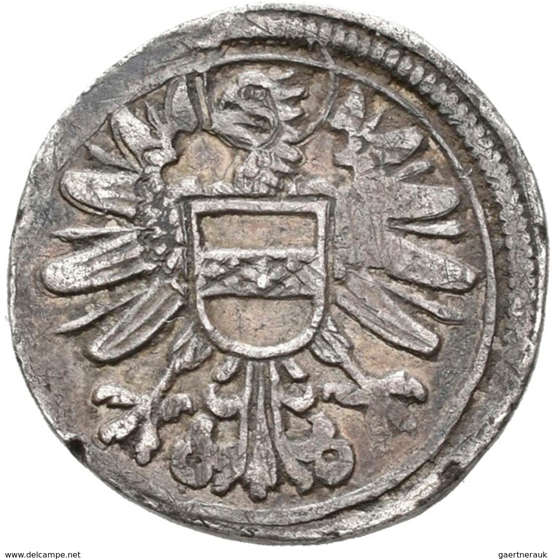 Haus Habsburg: Ferdinand I. 1521-1564: Silberne Miniaturmedaille 1553, Unsigniert. Gekröntes Brustbi - Sonstige – Europa