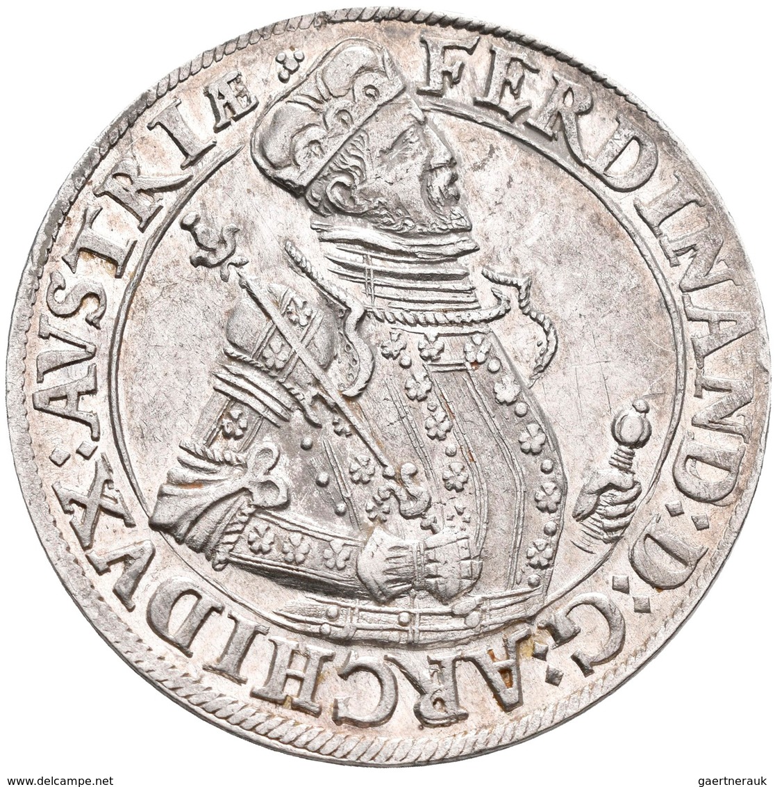 Haus Habsburg: Ferdinand II. 1564-1595: Taler O.J. 1591, Hall, 28,79 G. FERDINAND D G ARCHIDVX AVSTR - Altri – Europa