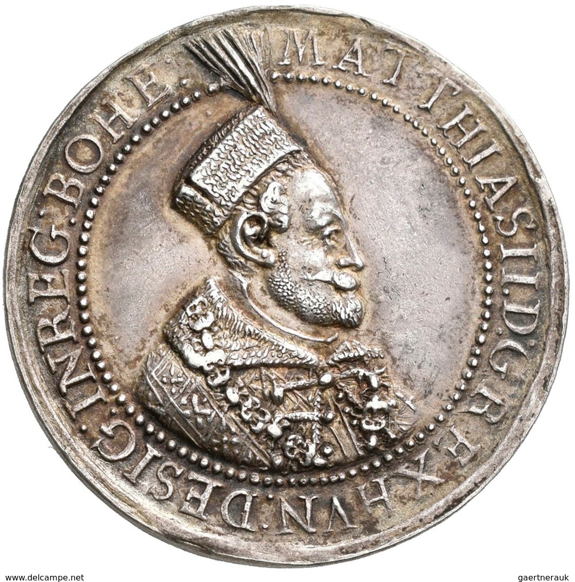 Haus Habsburg: Matthias 1612-1619: Silbermedaille O. J. (1608), Stempel Von Christian Maler, Nürnber - Andere - Europa