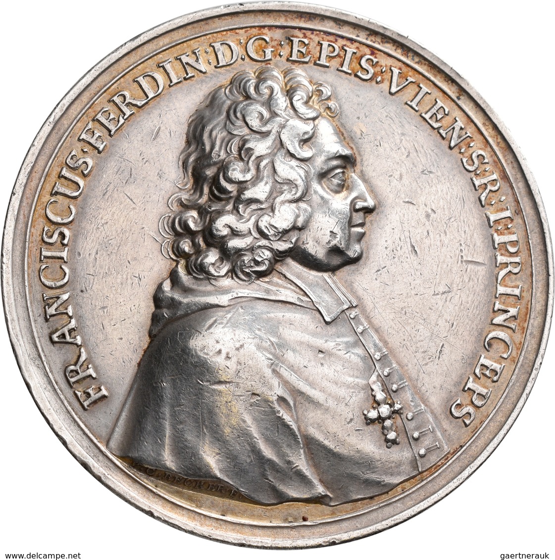 Haus Habsburg: Franz Ferdinand V. Rummel 1706-1716 (Prinzenerzieher): Silbermedaille 1709 Von Philip - Sonstige – Europa