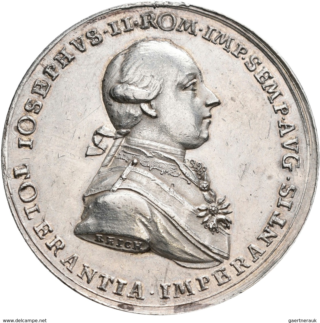 Haus Habsburg: Joseph II. 1765-1790: Judaica, Silber Medaille 1782 Auf Die Religionsfreiheit Für Pro - Otros – Europa