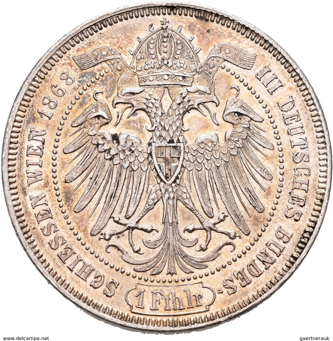 Haus Habsburg: Franz Joseph I. 1848-1916: Feintaler (1 Fthlr) 1868. Schützenmedaille / Schützenpreis - Sonstige – Europa