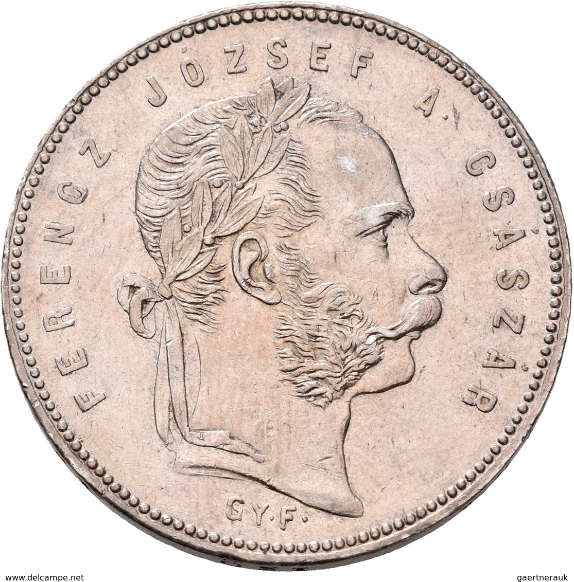 Haus Habsburg: Franz Joseph I. 1848-1916: Forint 1869 GYF (Karlsburg). Herinek 596, Jaeger 354. Krat - Altri – Europa