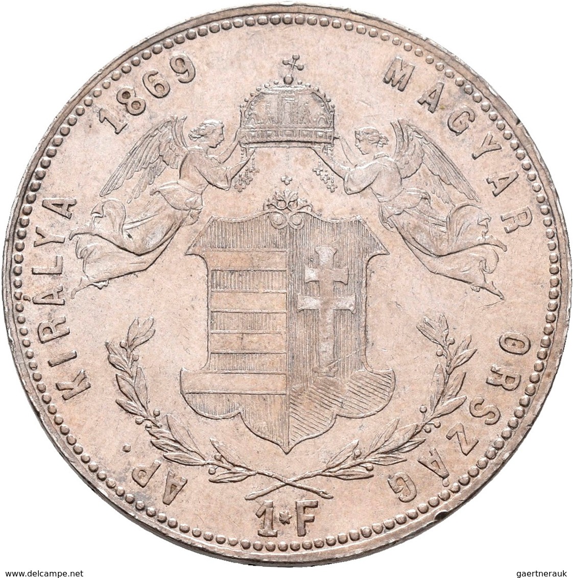 Haus Habsburg: Franz Joseph I. 1848-1916: Forint 1869 GYF (Karlsburg). Herinek 596, Jaeger 354. Krat - Sonstige – Europa