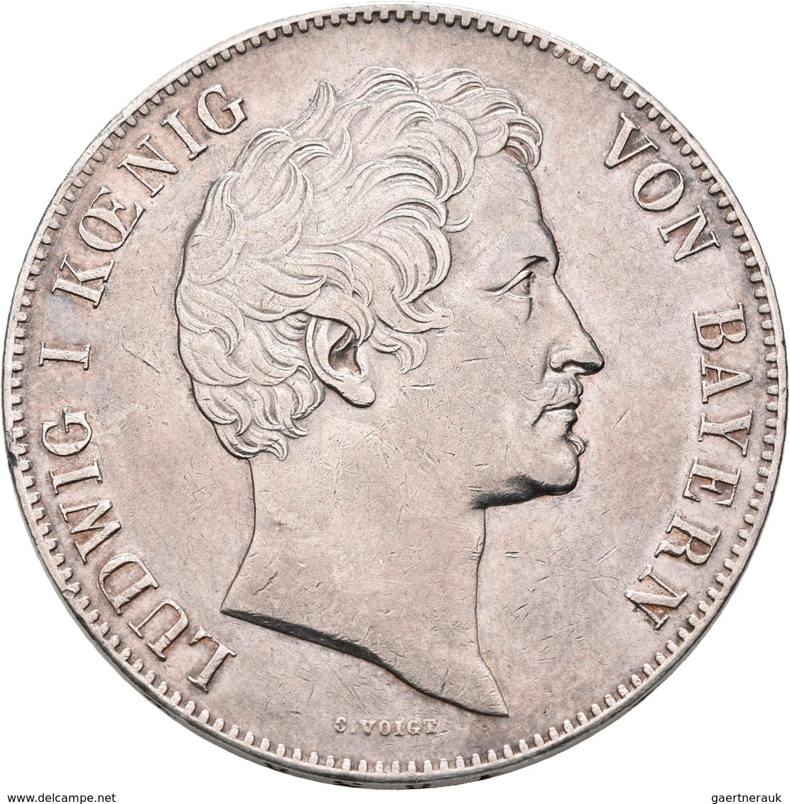 Bayern: Ludwig I. 1825-1848: Doppeltaler (3 1/2 Gulden) 1847, AKS 74, Jaeger 65, Seltener Jahrgang, - Otros & Sin Clasificación