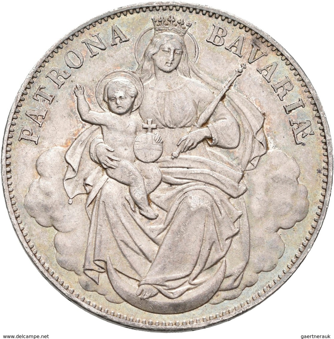Bayern: Ludwig II. 1864-1886: Vereinstaler O. J. (Madonna, Patrona Bavariae). 18,5 G. AKS 176, Jaege - Otros & Sin Clasificación