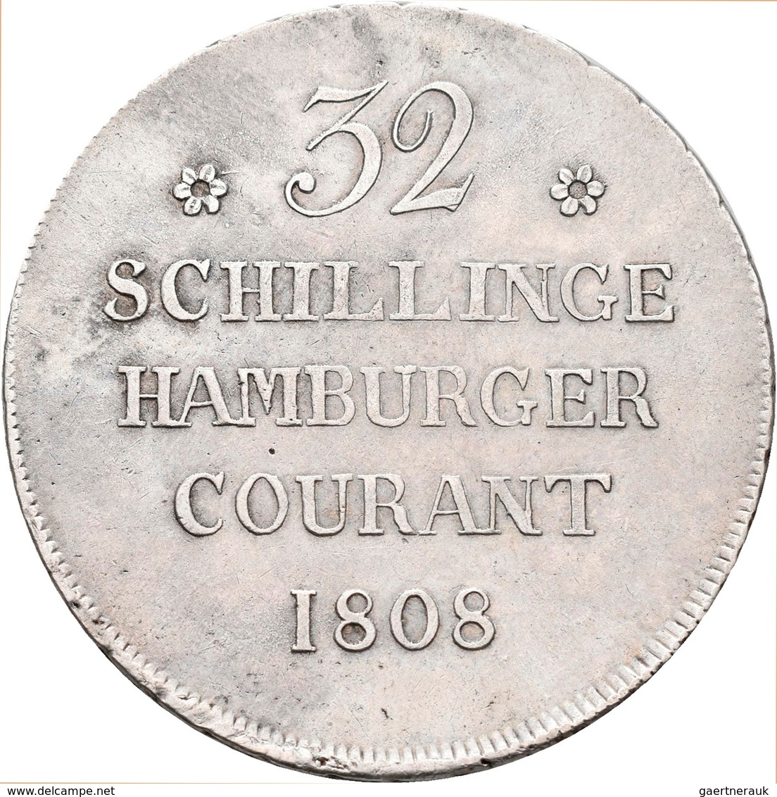 Hamburg: 32 Schillinge Hamburger Courant 1808 HSK. 18,4 G. AKS 12, Jaeger 38, Kahnt 188. Sehr Schön. - Otros & Sin Clasificación