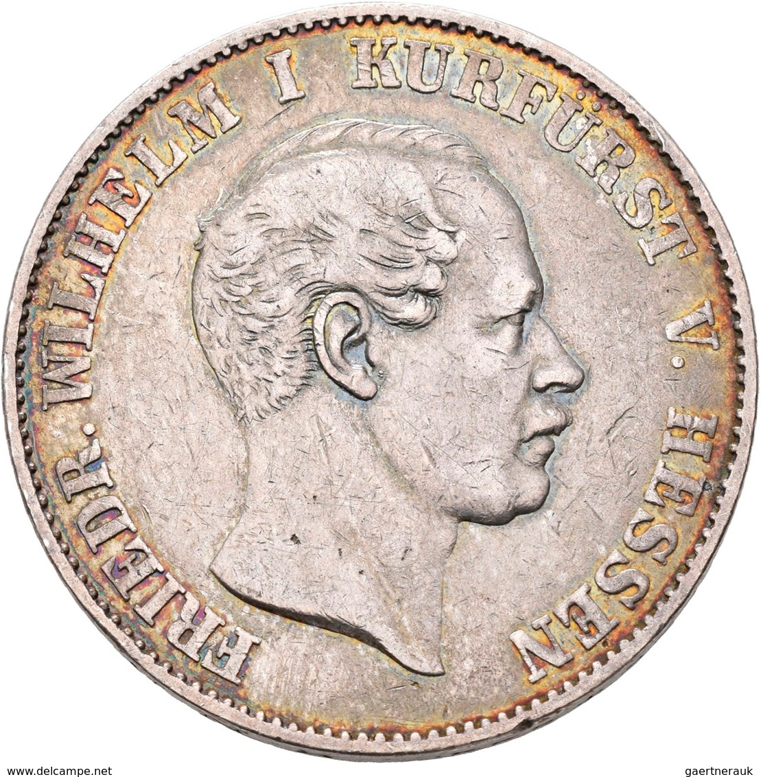 Hessen-Kassel: Friedrich Wilhelm I. 1847-1866: Vereinstaler 1861, AKS 63, Jaeger 48 B, Davenport 697 - Sonstige & Ohne Zuordnung