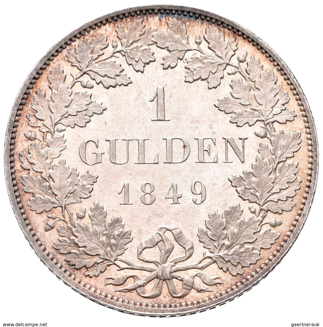 Hohenzollern-Sigmaringen: Karl Anton 1848-1849: Gulden 1849, AKS 19, Jaeger 17, Prachtexemplar, äuße - Other & Unclassified