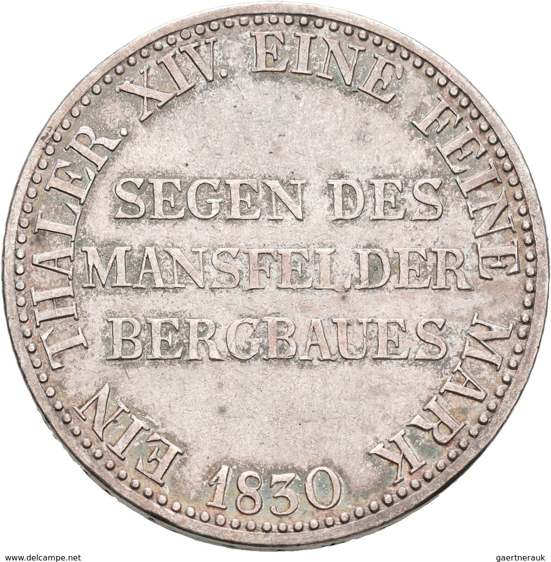 Preußen: Friedrich Wilhelm III. 1797-1840: Ausbeutetaler 1830, AKS 18, Jaeger 59, 22,1 G. Sehr Schön - Otros & Sin Clasificación