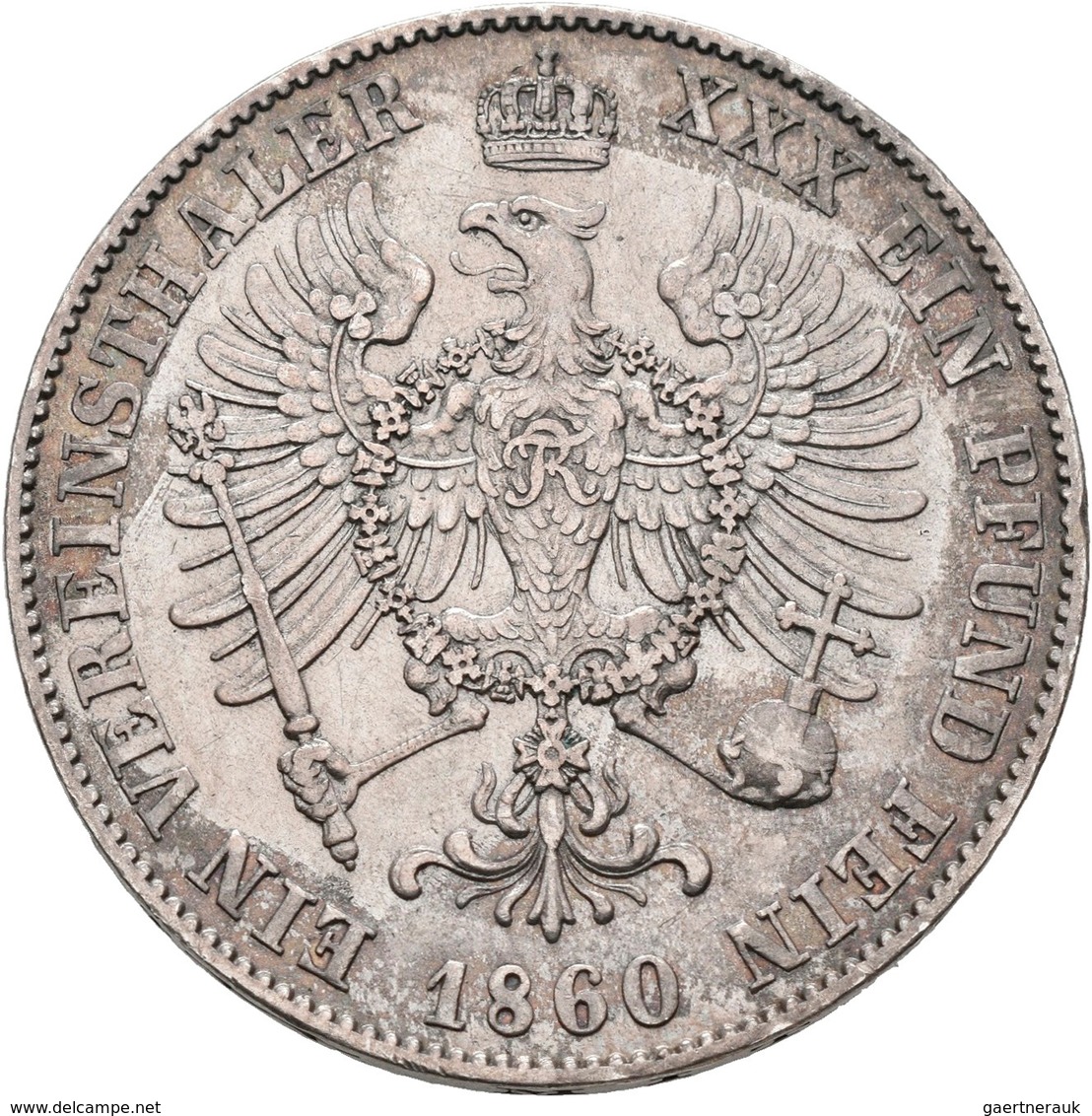 Preußen: Friedrich Wilhelm IV. 1840-1861: Vereinstaler 1860 A, AKS 78, Jaeger 84, 18,41 G. Sehr Schö - Sonstige & Ohne Zuordnung