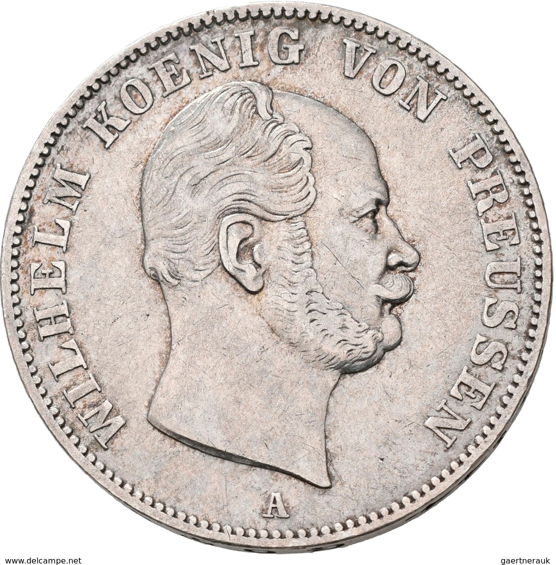 Preußen: Wilhelm I. 1861-1888: Vereinstaler 1861 A, AKS 97, Jaeger 92, 18,40 G. Sehr Schön. - Otros & Sin Clasificación