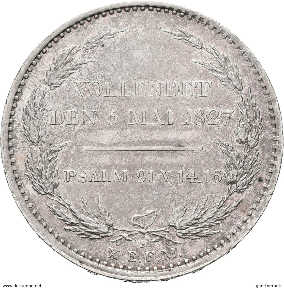 Sachsen: Friedrich August I. 1806.-1827: Ausbeutetaler 1827 S, 27,94 G, Randschrift: "SEGEN DES BERG - Sonstige & Ohne Zuordnung