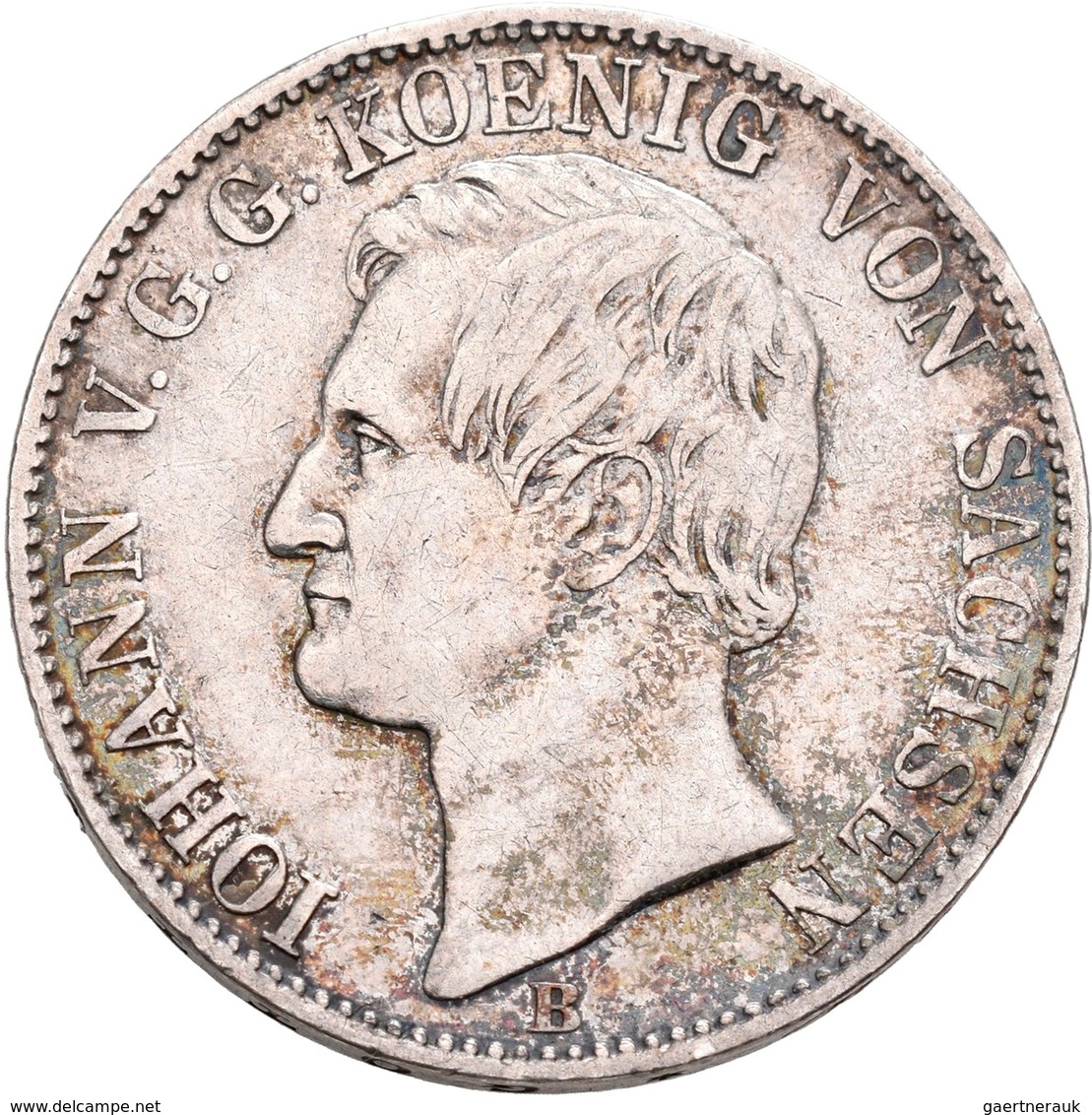 Sachsen: Johann 1854-1873: Vereinstaler 1860 B, AKS 136, Jaeger 117, 18,41 G. Sehr Schön. - Sonstige & Ohne Zuordnung