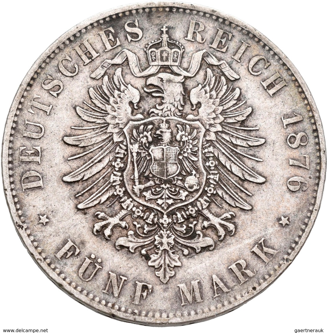 Bayern: Ludwig II. 1864-1886: Lot 2 Münzen: 5 Mark 1875 + 1876, Jaeger 42, Schön - Sehr Schön. - Taler & Doppeltaler