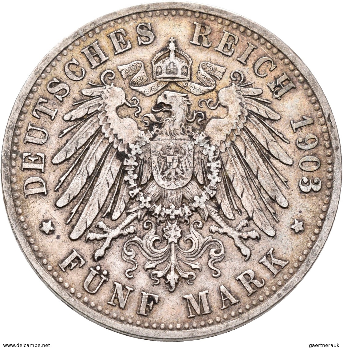 Bayern: Otto 1886-1913: Lot 6 Münzen: 2 Mark 1902 + 1905, Jaeger 45; 5 Mark 1902 + 1903 (2x), Jaeger - Taler Et Doppeltaler
