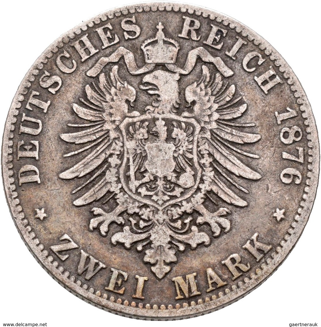 Hamburg: Freie Und Hansestadt: Lot 2 Münzen: 2 Mark 1876, Jaeger 61; 5 Mark 1876, Jaeger 62. Schön - - Taler & Doppeltaler