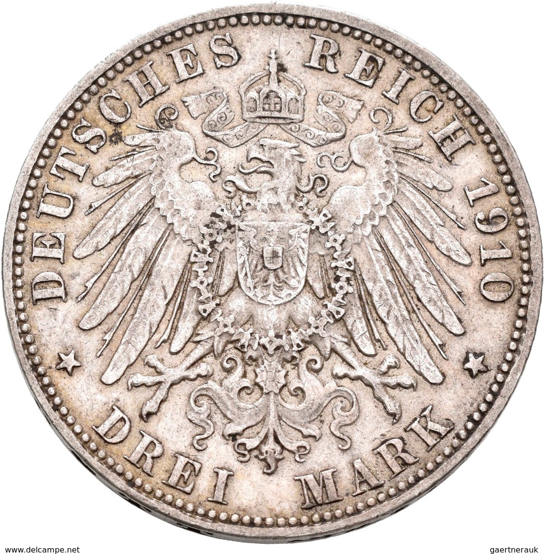 Hamburg: Freie Und Hansestadt: Lot 2 Münzen: 3 Mark 1910, Jaeger 64; 5 Mark 1900, Jaeger 65. Sehr Sc - Taler Et Doppeltaler