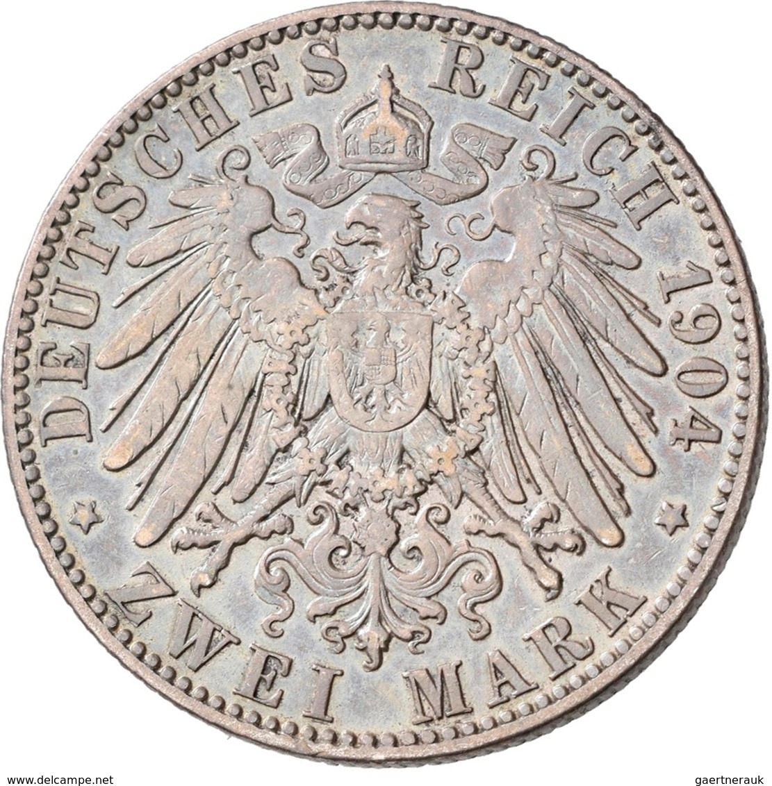 Sachsen: Georg 1902-1904: Lot 2 Münzen: 5 Mark 1903 E, Jaeger 130, Sehr Schön; Dazu 2 Mark 1904 E, J - Taler Et Doppeltaler