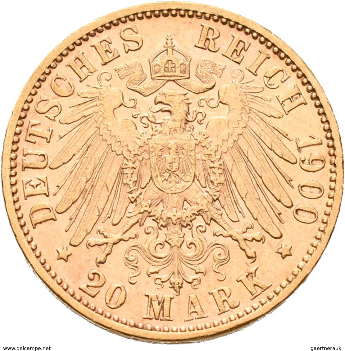 Bayern: Otto 1886-1913: 20 Mark 1900 D, Jaeger 200. 7,95 G, 900/1000 Gold, Kratzer, Sehr Schön. - Monete D'oro