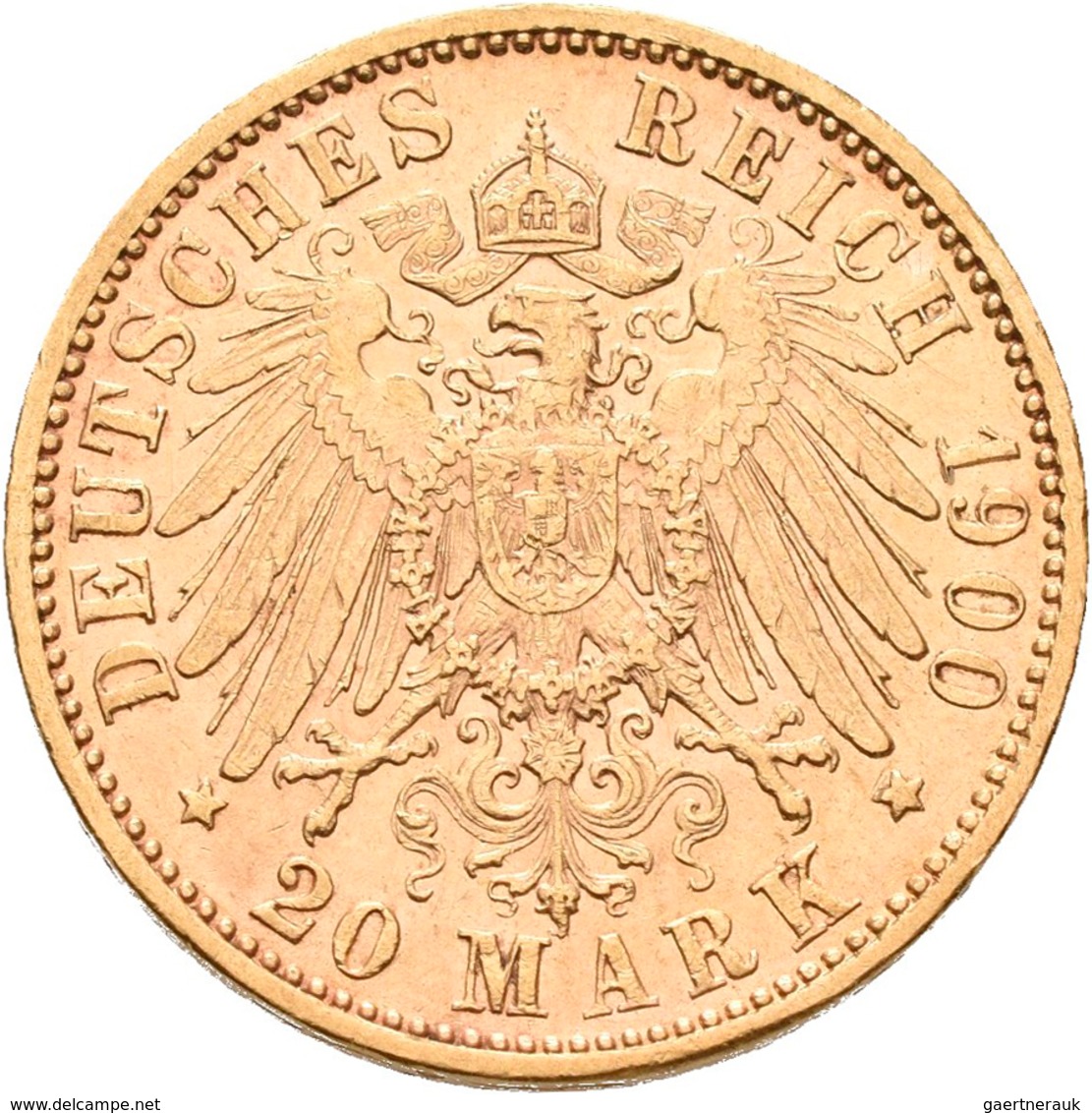 Bayern: Otto 1886-1913: 20 Mark 1900 D, Jaeger 200. 7,95 G, 900/1000 Gold, Kratzer, Sehr Schön. - Goldmünzen